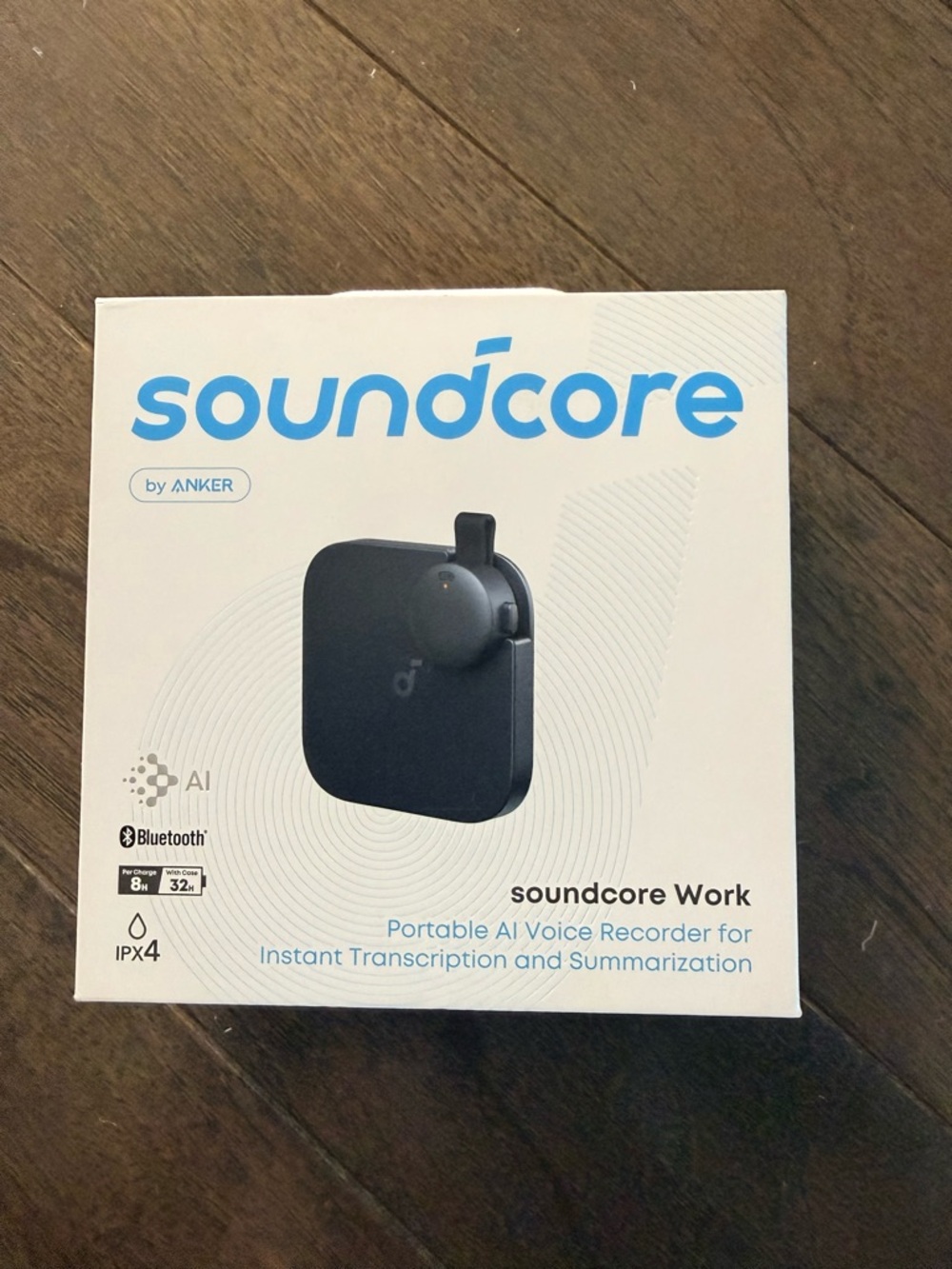 Anker soundcore Work | Coin-Sized Wearable Al Note Taker / Voice Recorder black